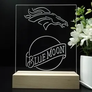 Denver Broncos Blue Moon LED Desk Light