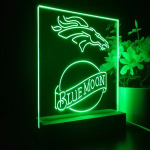 Denver Broncos Blue Moon LED Desk Light