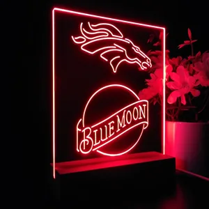 Denver Broncos Blue Moon LED Desk Light