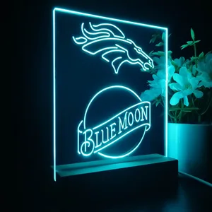 Denver Broncos Blue Moon LED Desk Light