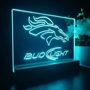 Denver Broncos Bud Light 2 LED Desk Light