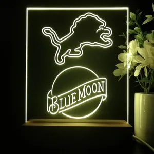 Detroit Lions Blue Moon LED Desk Light