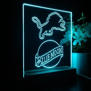 Detroit Lions Blue Moon LED Desk Light