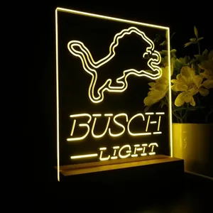 Detroit Lions Busch Light LED Desk Light