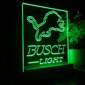 Detroit Lions Busch Light LED Desk Light