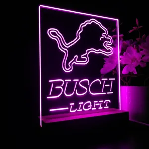 Detroit Lions Busch Light LED Desk Light