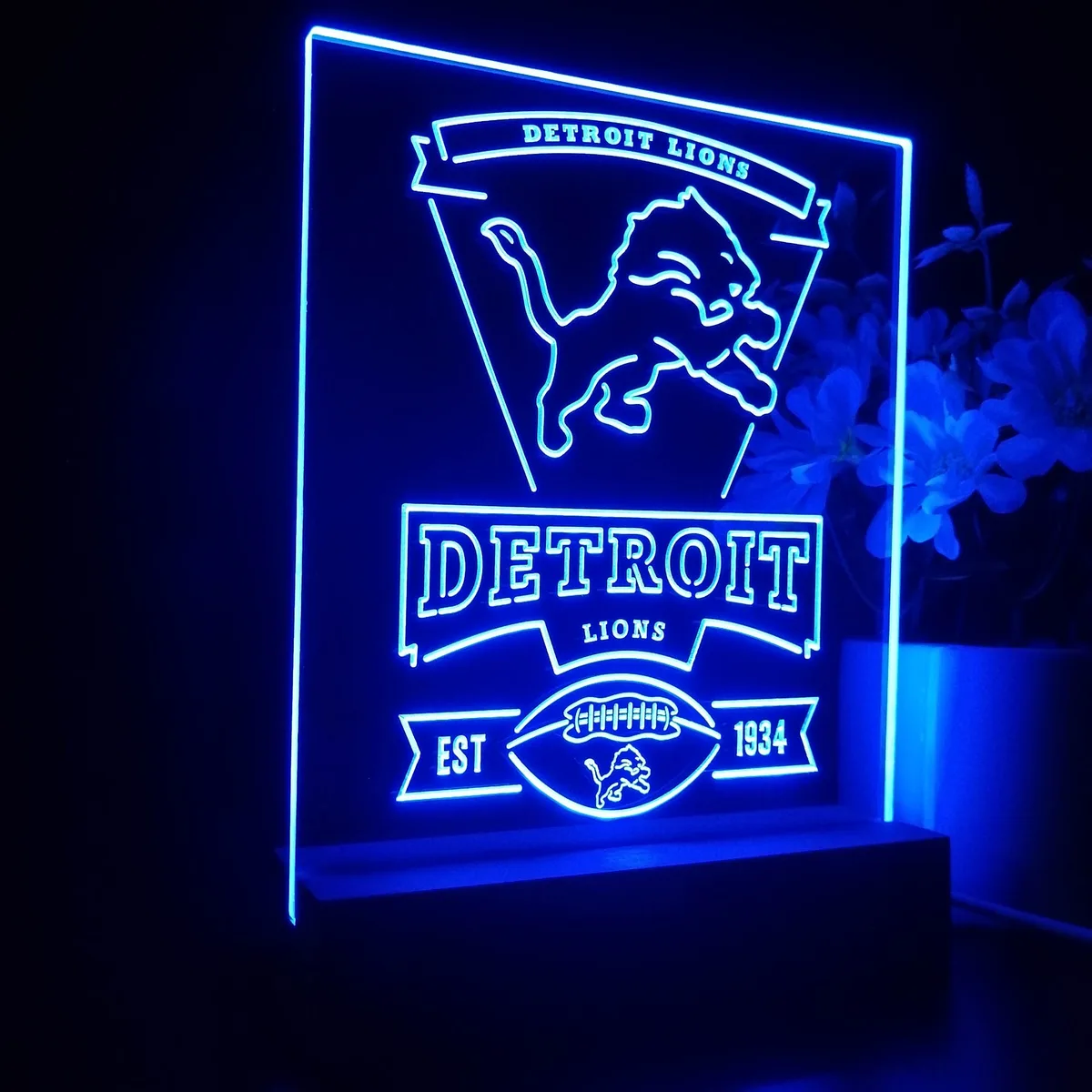 Detroit Lions EST 1934 LED Desk Light