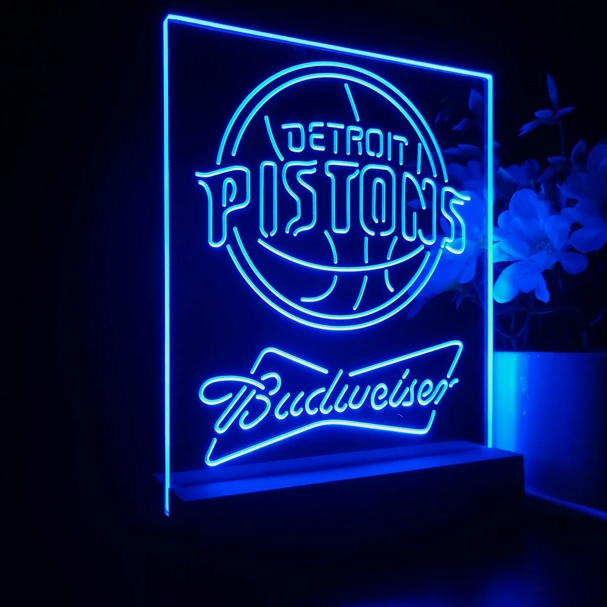 Detroit Pistons Budweiser LED Desk Light