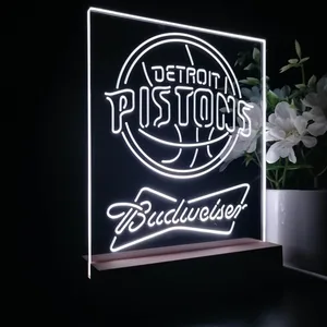 Detroit Pistons Budweiser LED Desk Light