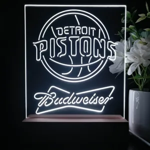 Detroit Pistons Budweiser LED Desk Light