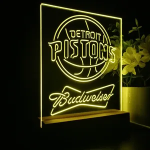 Detroit Pistons Budweiser LED Desk Light