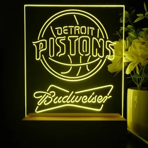 Detroit Pistons Budweiser LED Desk Light