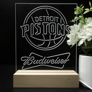 Detroit Pistons Budweiser LED Desk Light