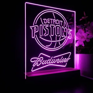 Detroit Pistons Budweiser LED Desk Light