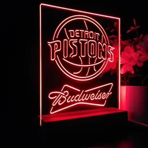 Detroit Pistons Budweiser LED Desk Light