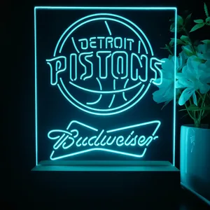 Detroit Pistons Budweiser LED Desk Light