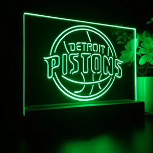 Detroit Pistons Logo LED Desk Light