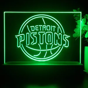 Detroit Pistons Logo LED Desk Light