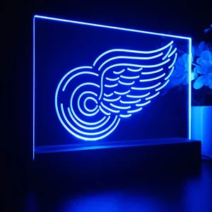 Detroit Red Wings Logo 1 LED Desk Light