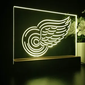 Detroit Red Wings Logo 1 LED Desk Light
