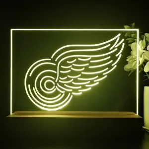 Detroit Red Wings Logo 1 LED Desk Light