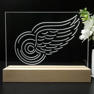 Detroit Red Wings Logo 1 LED Desk Light