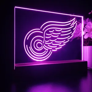 Detroit Red Wings Logo 1 LED Desk Light