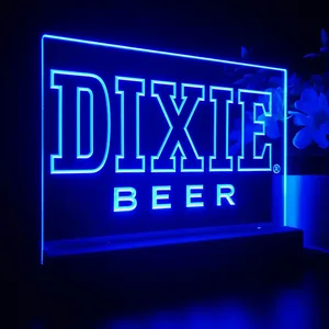 Dixie Beer Banner 1 LED Desk Light