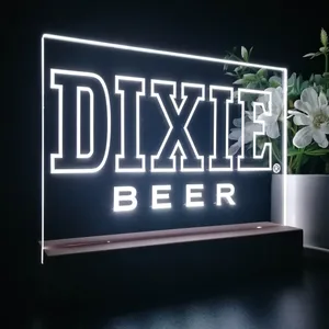 Dixie Beer Banner 1 LED Desk Light