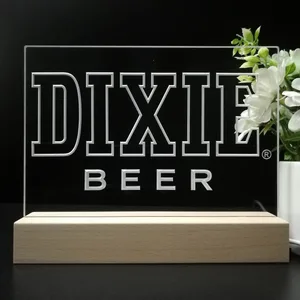 Dixie Beer Banner 1 LED Desk Light