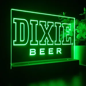Dixie Beer Banner 1 LED Desk Light