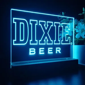 Dixie Beer Banner 1 LED Desk Light
