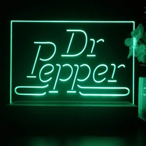 Dr. Pepper Banner LED Desk Light