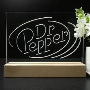 Dr. Pepper Circle Banner LED Desk Light