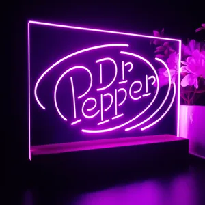 Dr. Pepper Circle Banner LED Desk Light