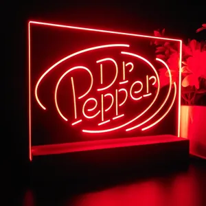 Dr. Pepper Circle Banner LED Desk Light