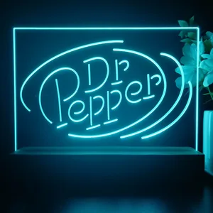 Dr. Pepper Circle Banner LED Desk Light