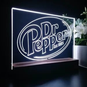 Dr. Pepper Logo LED Desk Light