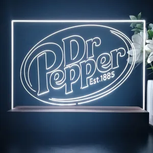 Dr. Pepper Logo LED Desk Light