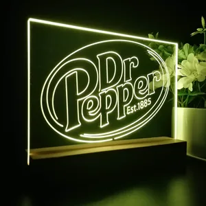Dr. Pepper Logo LED Desk Light