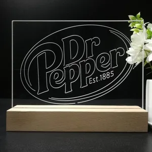 Dr. Pepper Logo LED Desk Light