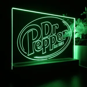 Dr. Pepper Logo LED Desk Light