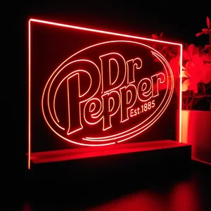 Dr. Pepper Logo LED Desk Light