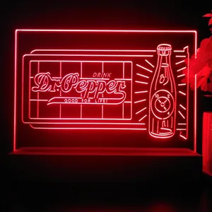 Dr. Pepper Novelty Bottle LED Desk Light