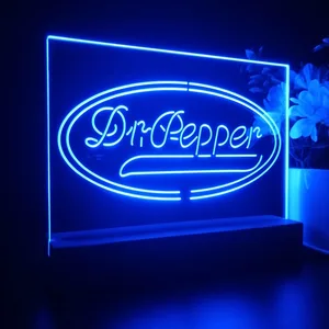 Dr. Pepper Plain Logo LED Desk Light