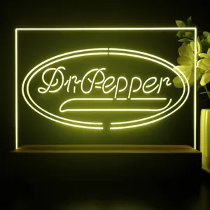 Dr. Pepper Plain Logo LED Desk Light