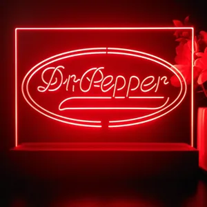 Dr. Pepper Plain Logo LED Desk Light