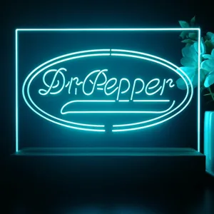 Dr. Pepper Plain Logo LED Desk Light