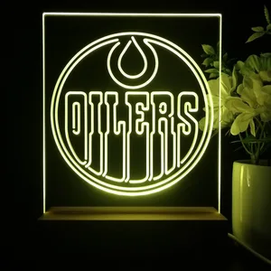 Edmonton Oilers Logo LED Desk Light