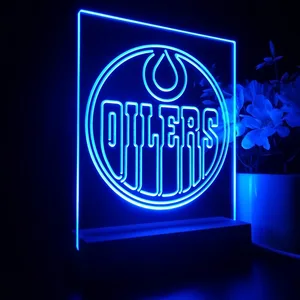 Edmonton Oilers Logo LED Desk Light